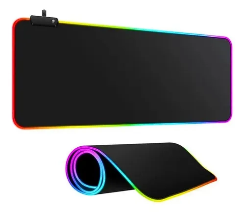 Mousepad Tapete Gamer Ergonômico Led Cores Rgb Grande - imagem 2