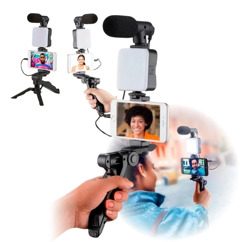 Kit De Gravação Celular 5 Em 1 Youtuber Marketing Digital - 1