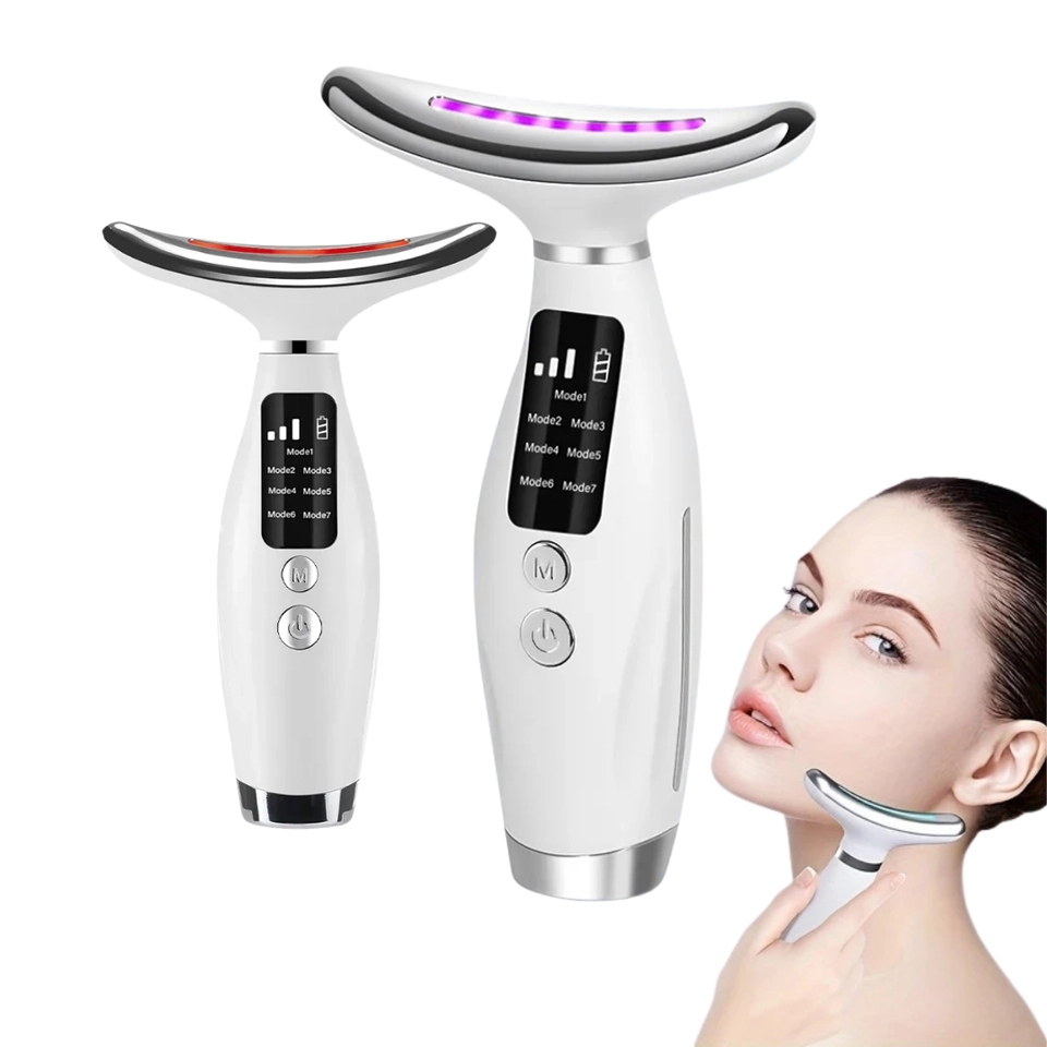 Massageador Recarregável de 7 Modos para Rosto e Pescoço - Alimentado por USB, Design Ergonômico - imagem 2