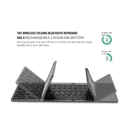 Mini Teclado Dobrável Com Mouse Touch Bluetooth 5.0 C ompatível Smartphone e Tablte - 5
