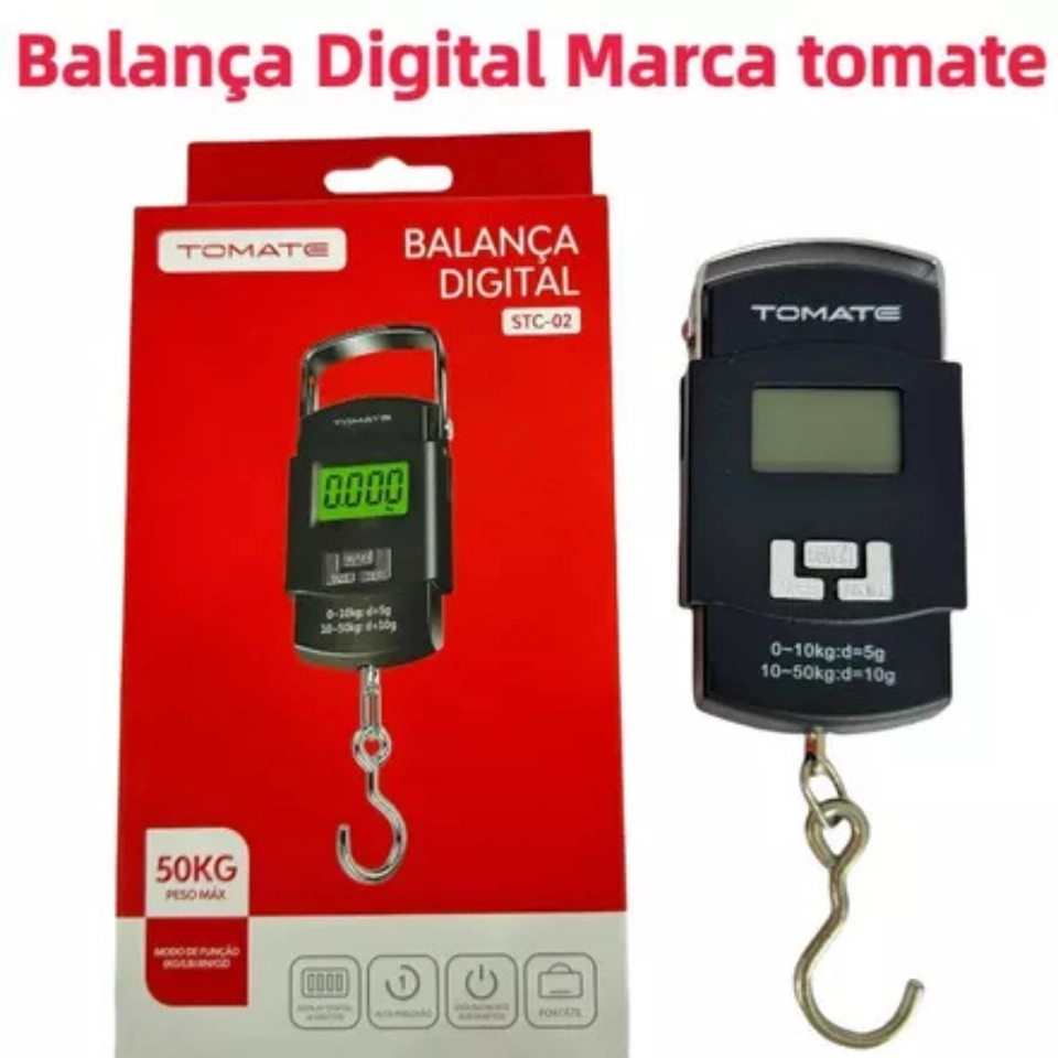 Balança De Mão Digital Portátil Para Bolsa Mala Peixe de Até 50kg STC-02 - 5