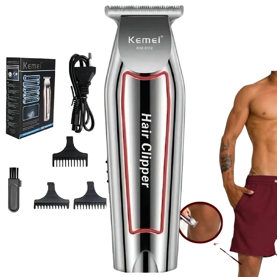 Kemei Km 032 Prateado Cortador de Cabelo - imagem 1