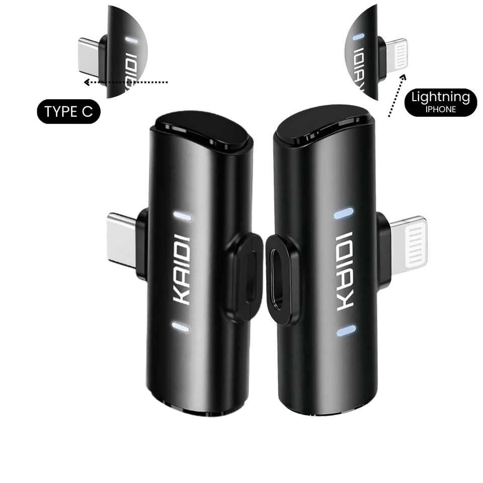 Microfone de Lapela Sem Fio KAIDI KMF4-C – Tipo-C, Maginético e Alta Qualidade de Som Bateria Longa, Compact - imagem 5