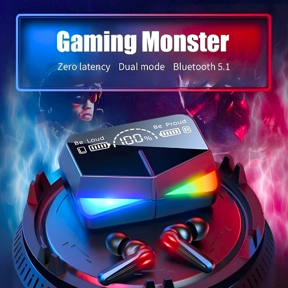 Fone De Ouvido M28 TWS Sem Fio Bluetooth Esportivo Gamer Som Estéreo Display Digital LED - 6