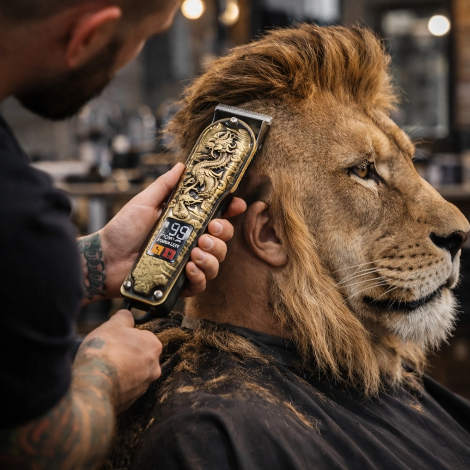 Máquina De Cortar Cabelo Profissional Smart Lcd Barbeador Elétrico Sem Fio Para Homens - imagem 2