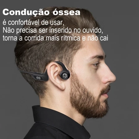 H'maston F921 Fone Ouvido De Condução Aérea Esportivo Bluetooth V5.2 Neckband Earflex - 5