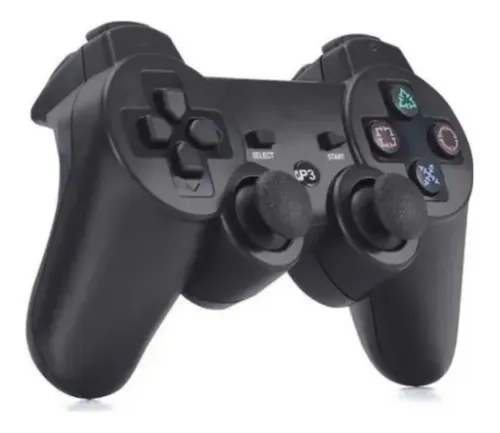 Controle Sem Fio Joystick Para Ps3 + Cabo Carregador Preto - 4