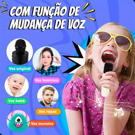 Karaoke Caixa De Som Com 2 Microfones Sem Fio Com Alto-Falante Bluetooth Brincadeira Para A Família Karaokê - 2