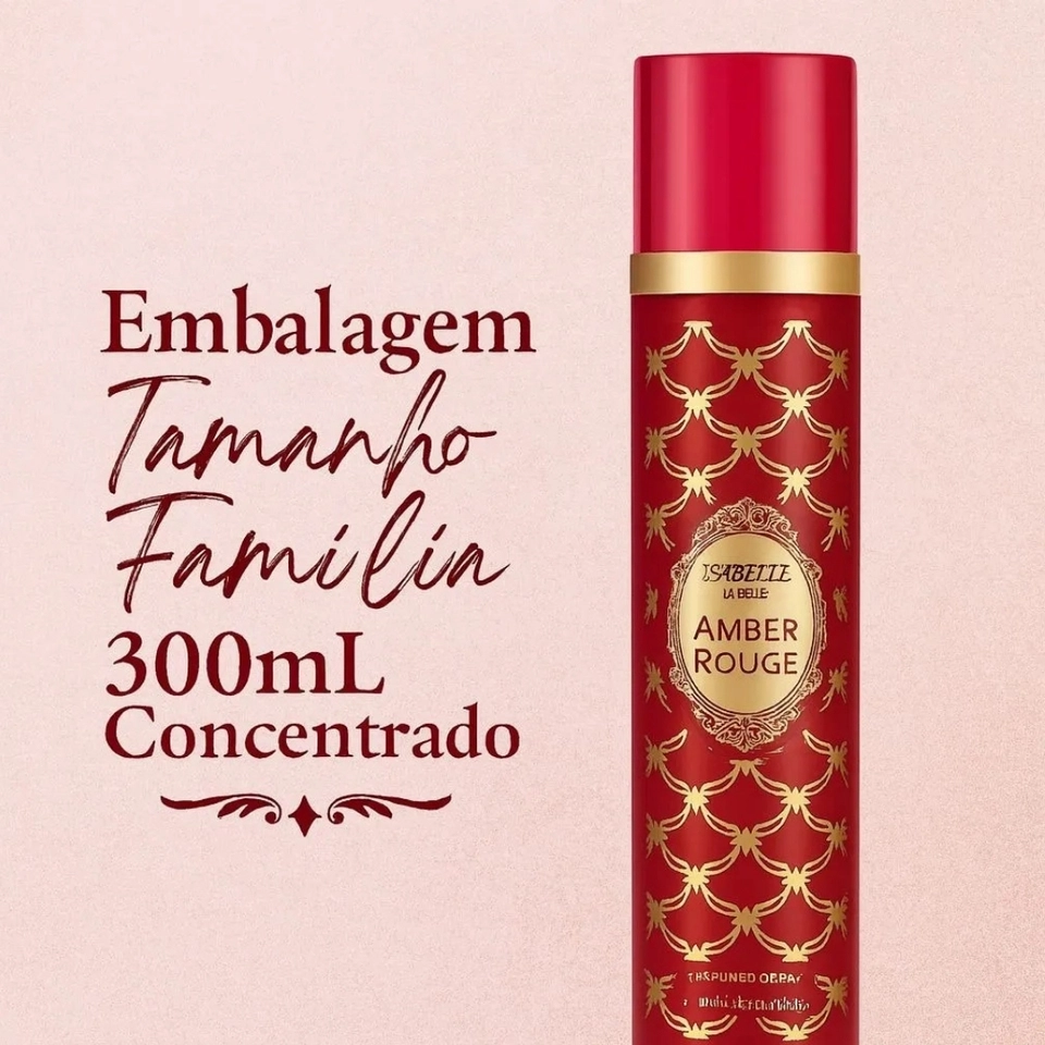 Body Splash Amber Rouge 300ml Marca Isabelle La Belle Floral - imagem 5