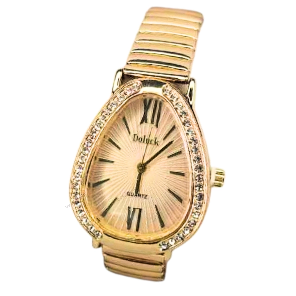 Relógio Feminino Elegante com Pulseira Elástica Estilo Cobra – Com Strass - imagem 3