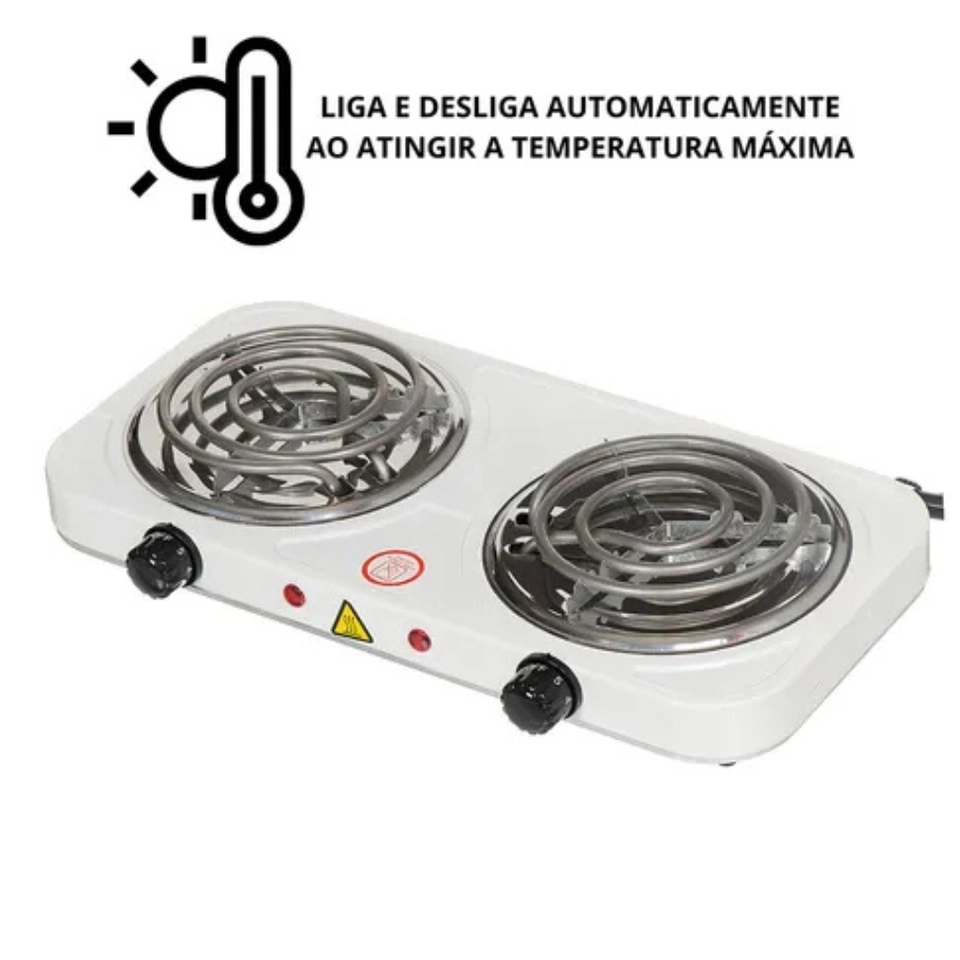 Fogão Elétrico 2 Bocas Fogareiro Portátil 2000w Camping Cor Branco - 7