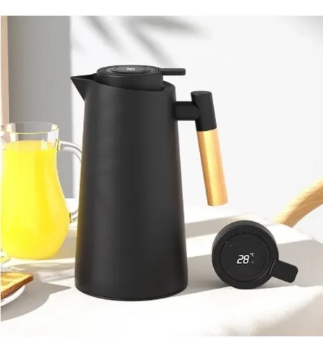 Garrafa Térmica 1 Litro Com Termômetro Led Para Chás / Café - 3