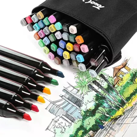 Kit Canetinhas Coloridas Ponta Dupla 24 peças - 5