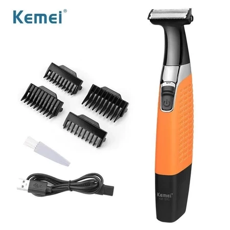 Barbeador Aparador de Pelos Kemei KM- 1910 Portátil Bivolt 110v /220v Máquina de acabamento KM -1910 - 7