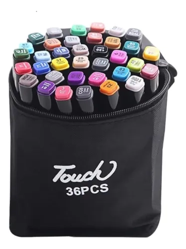 Canetinha Touch Marcadores C/ Bolsa 36 Cores Ponta Dupla - 2