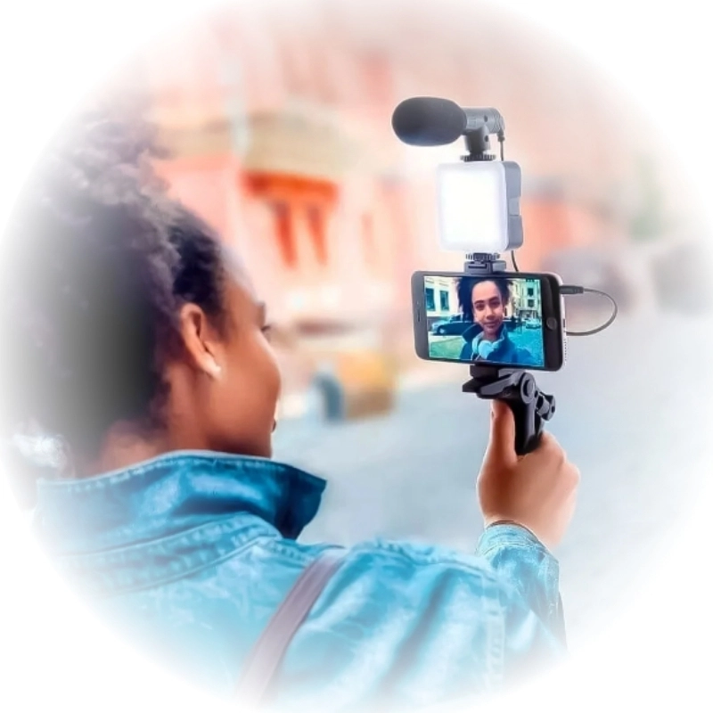 Kit De Gravação Celular 5 Em 1 Youtuber Marketing Digital - 5