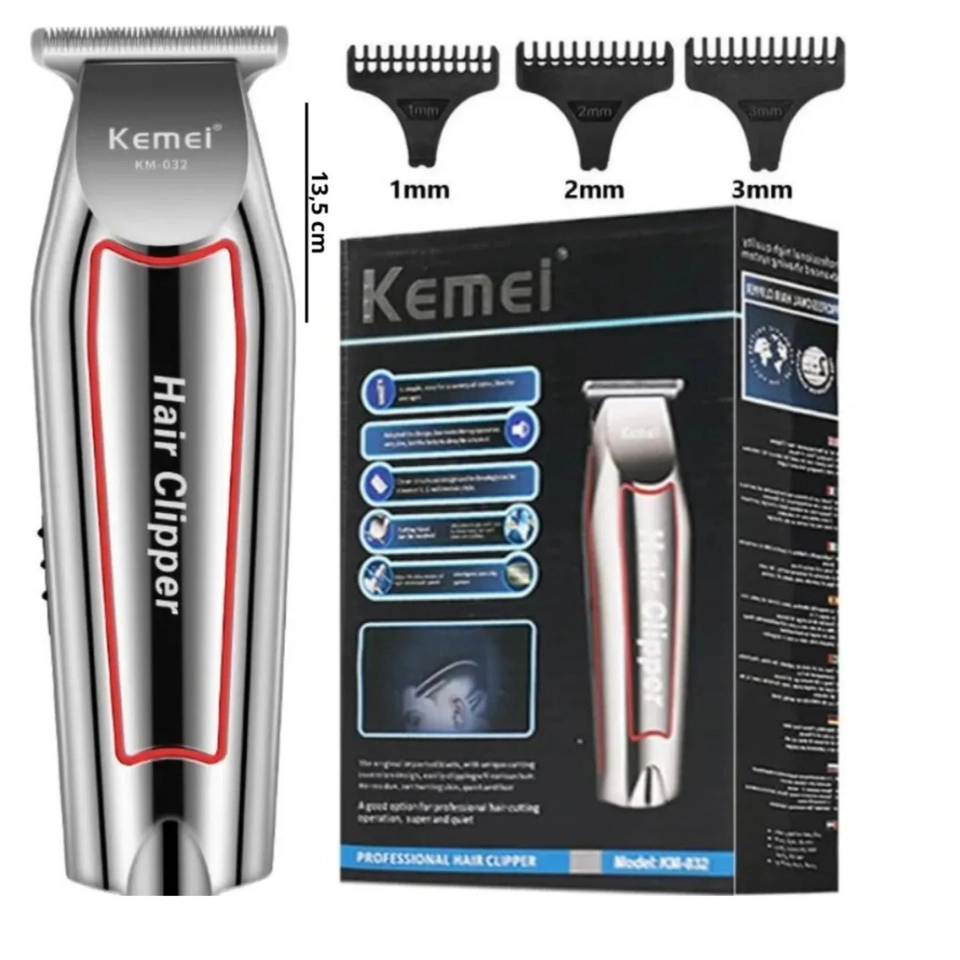 Kemei Km 032 Prateado Cortador de Cabelo - imagem 4