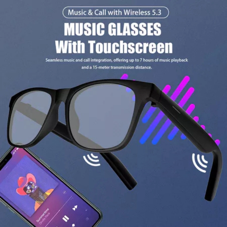 Óculos De Sol Inteligentes LAXASFIT : Esportes Ao Ar Livre Falantes Bluetooth Com Luz Anti-Azul E Proteção UV Para Todos - 3