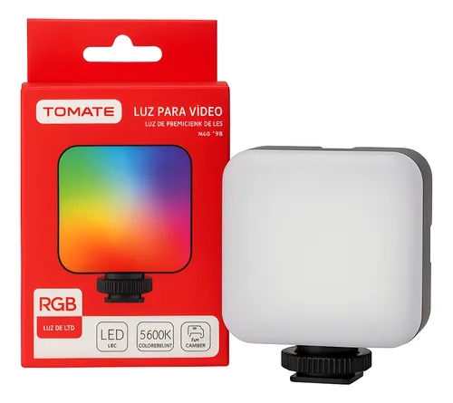 Luz De Led Rgb Preenchimento Para Vídeo + Foto Recarregável Preto Rgb - 1