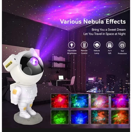 Projetor De Galáxia Astronauta, Luz Noturna Com Céu Estrelado, Lâmpada Projetora Para Decoração E presente - 6