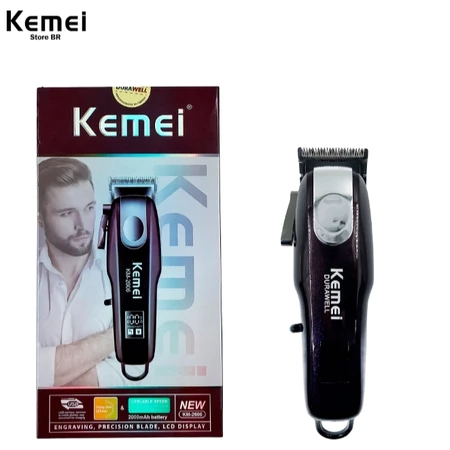 Máquina Profissional Para Cabelos - Sem Fio - Kemei Km-2606 Cor Chocolate - 4