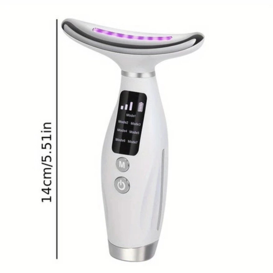 Massageador Recarregável de 7 Modos para Rosto e Pescoço - Alimentado por USB, Design Ergonômico - imagem 4