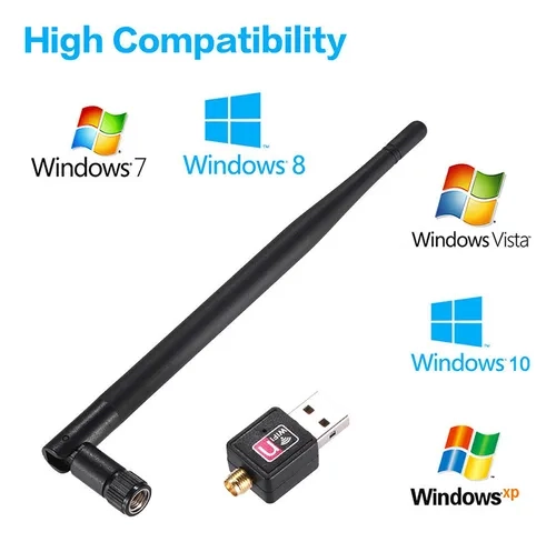 Adaptador Wifi Usb 2.0 802.11n Com Antena Sem Fio 1800 Mbps - 6