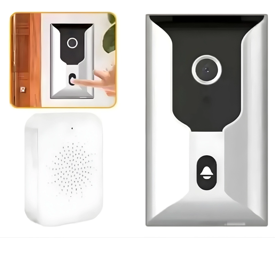 Campainha Com Câmera Vídeo Porteiro Sem Fio Wi-Fi HD Inteligente Smart Home Vê Pelo Celular Recarregável - 5