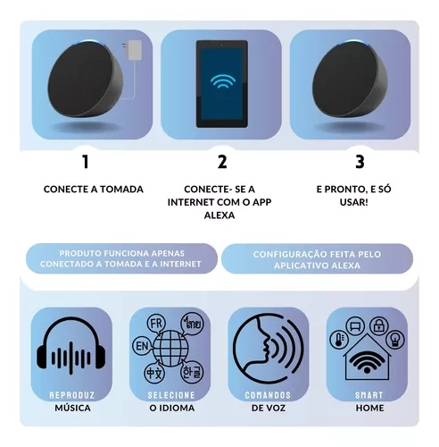 Caixa De Som Alexa Echo Pop Amazon  - 4