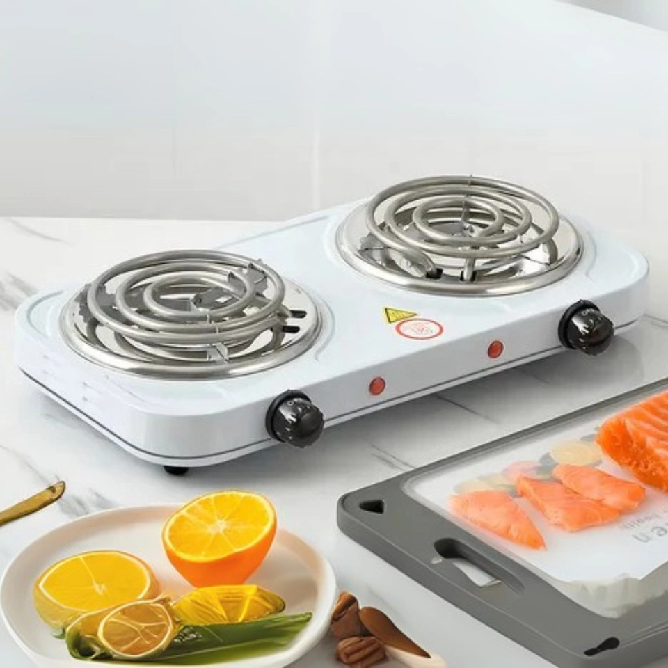 Fogão Elétrico 2 Bocas Fogareiro Portátil 2000w Camping Cor Branco - 2