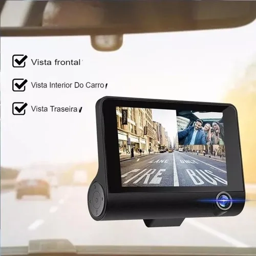 Câmera DVR de carro WDR / Full HD / 1080P / 5MP / 5V / 4 polegadas / 170º / Sensor / Microfone / Gravador de direção - 7