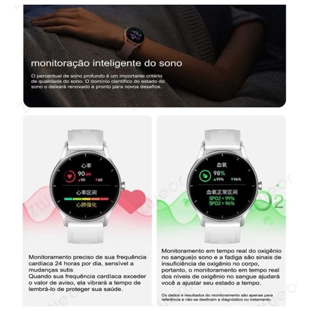 Relógio Inteligente Smartwatch com comando de Voz IA, GPS, a prova d’água Peje Redondo. - imagem 4