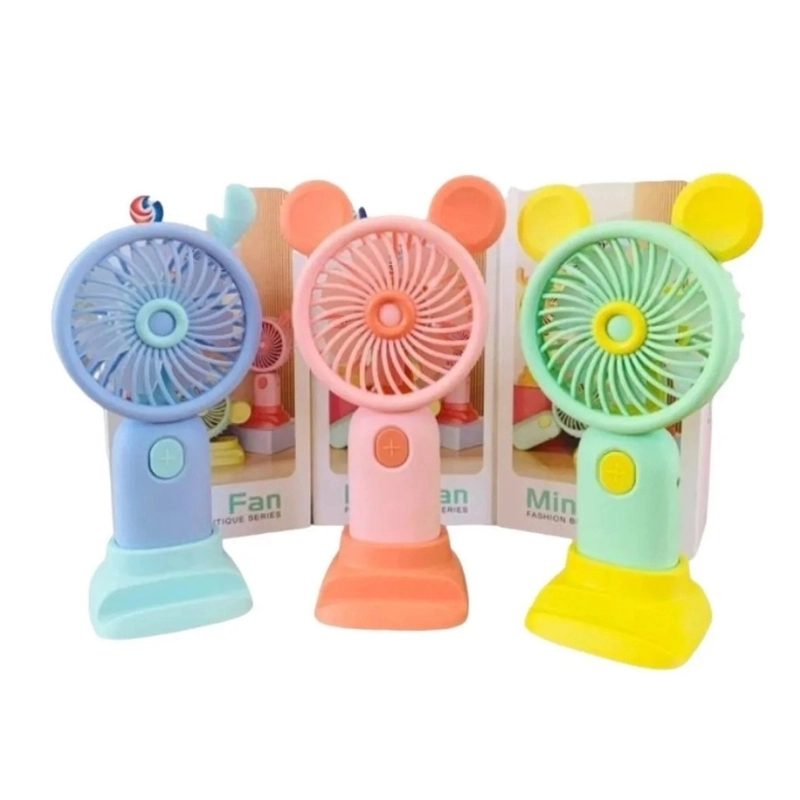 Ventilador Portátil Mini De Mão Mesa Recarregável Usb Com Cabo - 4