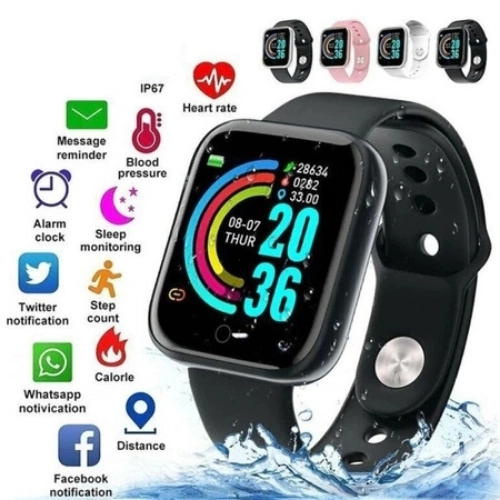 Relógio Smartwatch Android Ios Inteligente D20 Y68 Bluetooth coloca foto - imagem 2