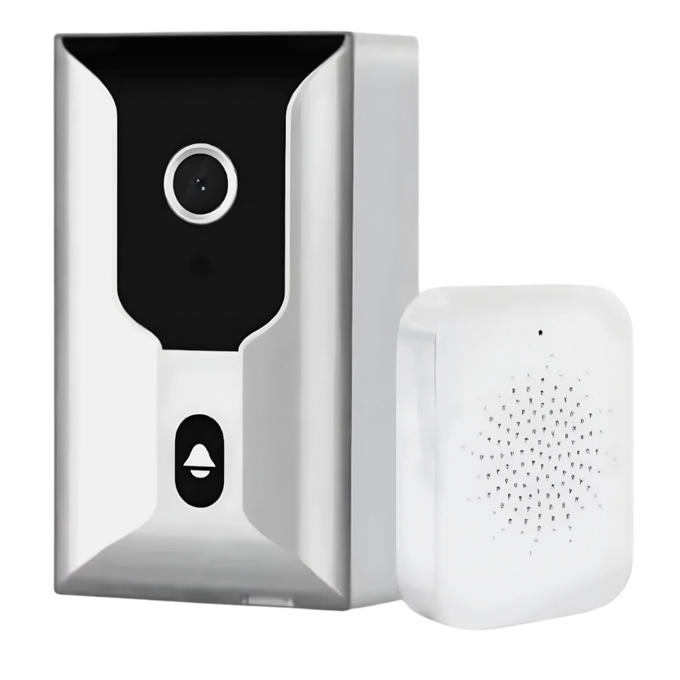 Campainha Com Câmera Vídeo Porteiro Sem Fio Wi-Fi HD Inteligente Smart Home Vê Pelo Celular Recarregável - 3