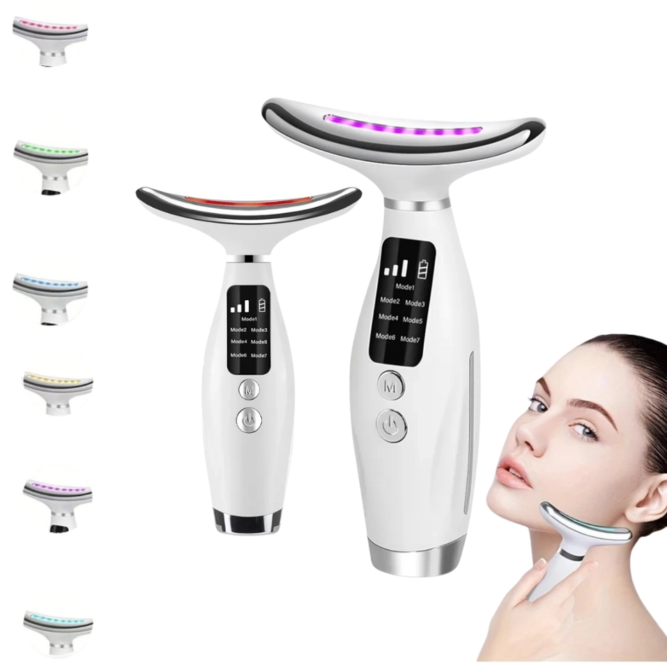 Massageador Recarregável de 7 Modos para Rosto e Pescoço - Alimentado por USB, Design Ergonômico - imagem 1