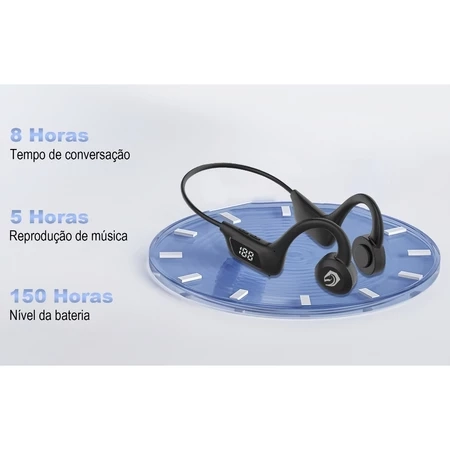 H'maston F921 Fone Ouvido De Condução Aérea Esportivo Bluetooth V5.2 Neckband Earflex - 2