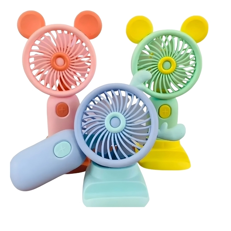 Ventilador Portátil Mini De Mão Mesa Recarregável Usb Com Cabo - 6