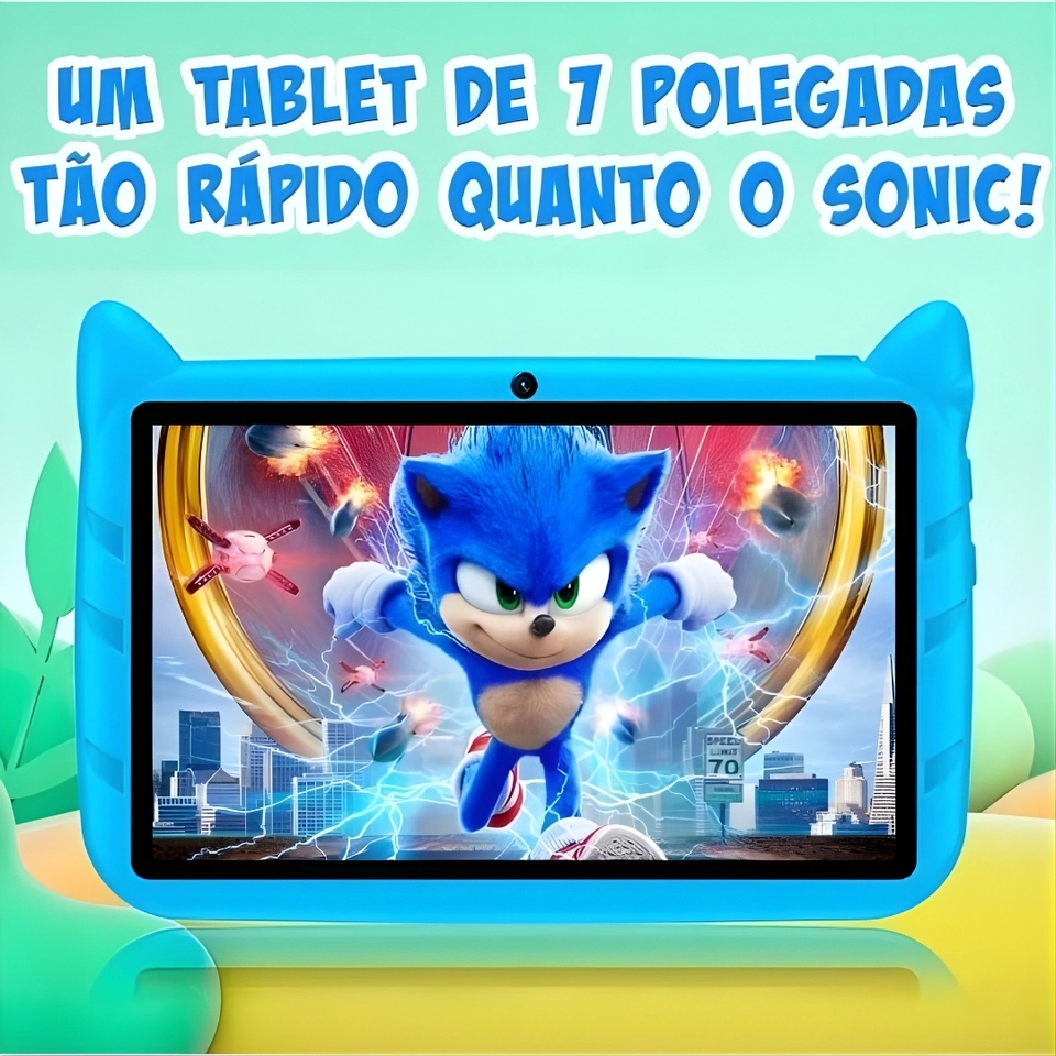 Tablet Sonic Para Crianças Infantil Menino Menina Kids Smart  - 7