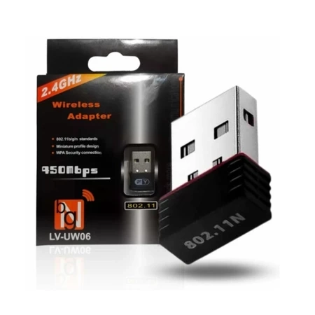 Adaptador USB 2.0 Wireless WiFi 950Mbps Mini/ Alta Velocidade/ Conexão Rápida e Estável Para PC e Notebook - 1