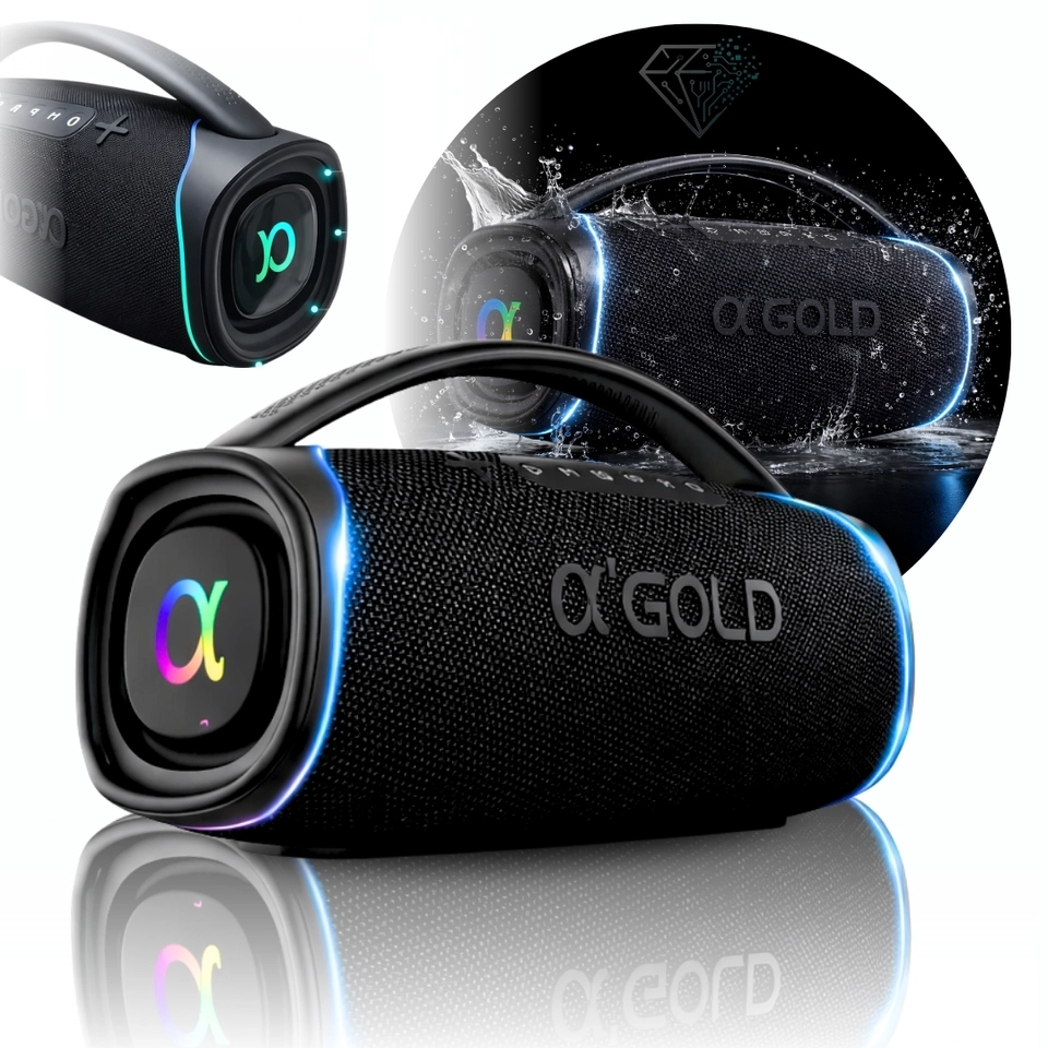 Caixa De Som Bluetooth Potente Tws 300w Grave Agold Ipx6 Preto 127/220v - imagem 1