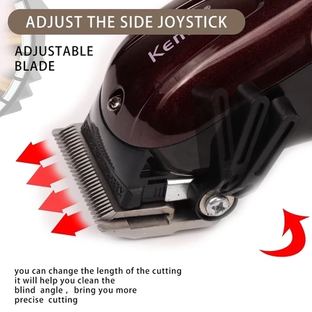 Máquina de Cortar Cabelo Profissional sem fio recarregável Keme cordless Km 2600  - 7
