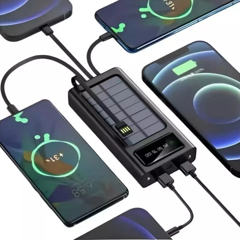 Power Bank Solar Original IT-BLUE 10000mAh com Lanterna LED Cabos Tipo C iOS e Micro USB - imagem 5