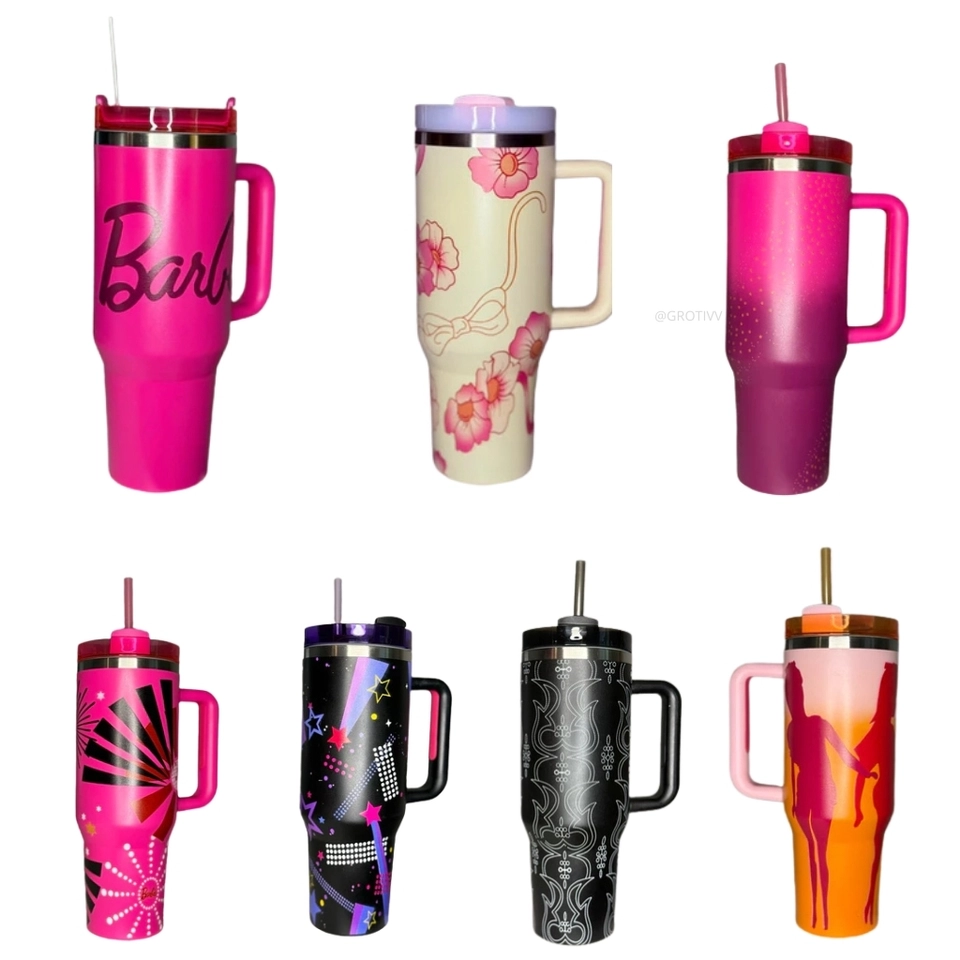 Copo Térmico Inspiração Barbie - Aço Inox com Tampa Emborrachada 1200ml - imagem 5