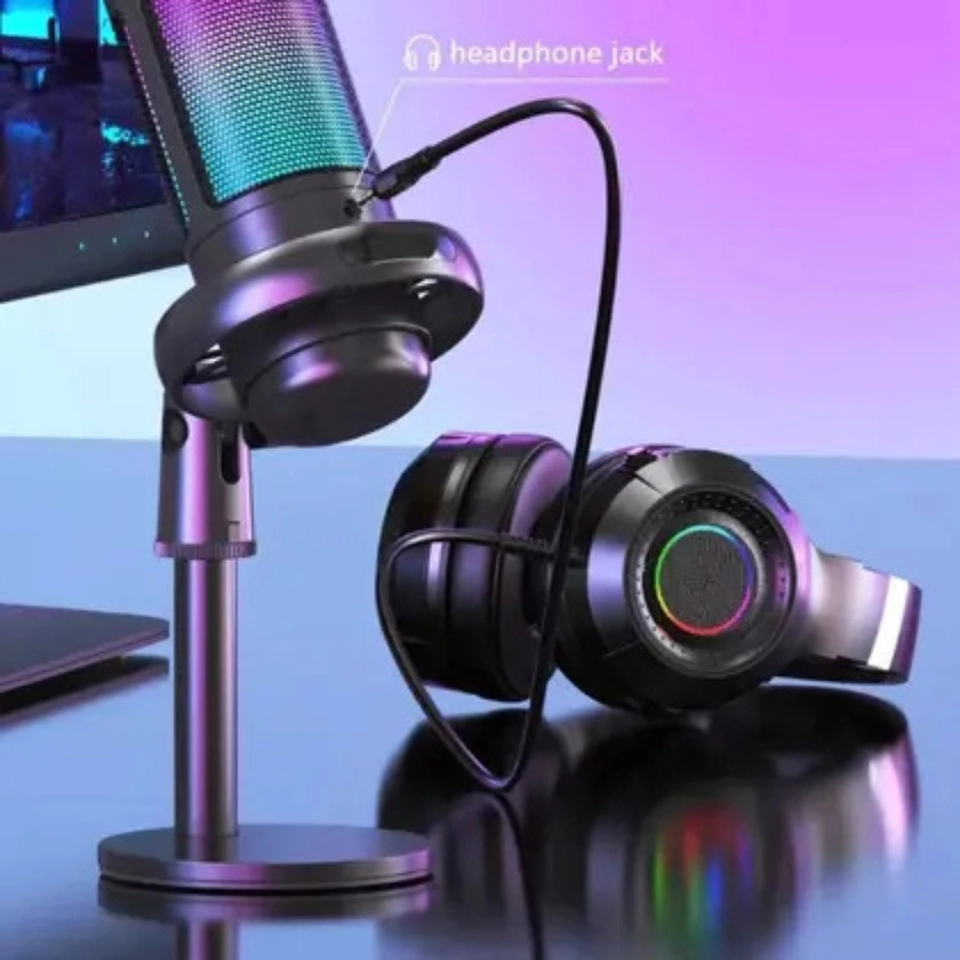 Microfone Gamer Condensador Profissional Rgb Alta Qualidade - imagem 5