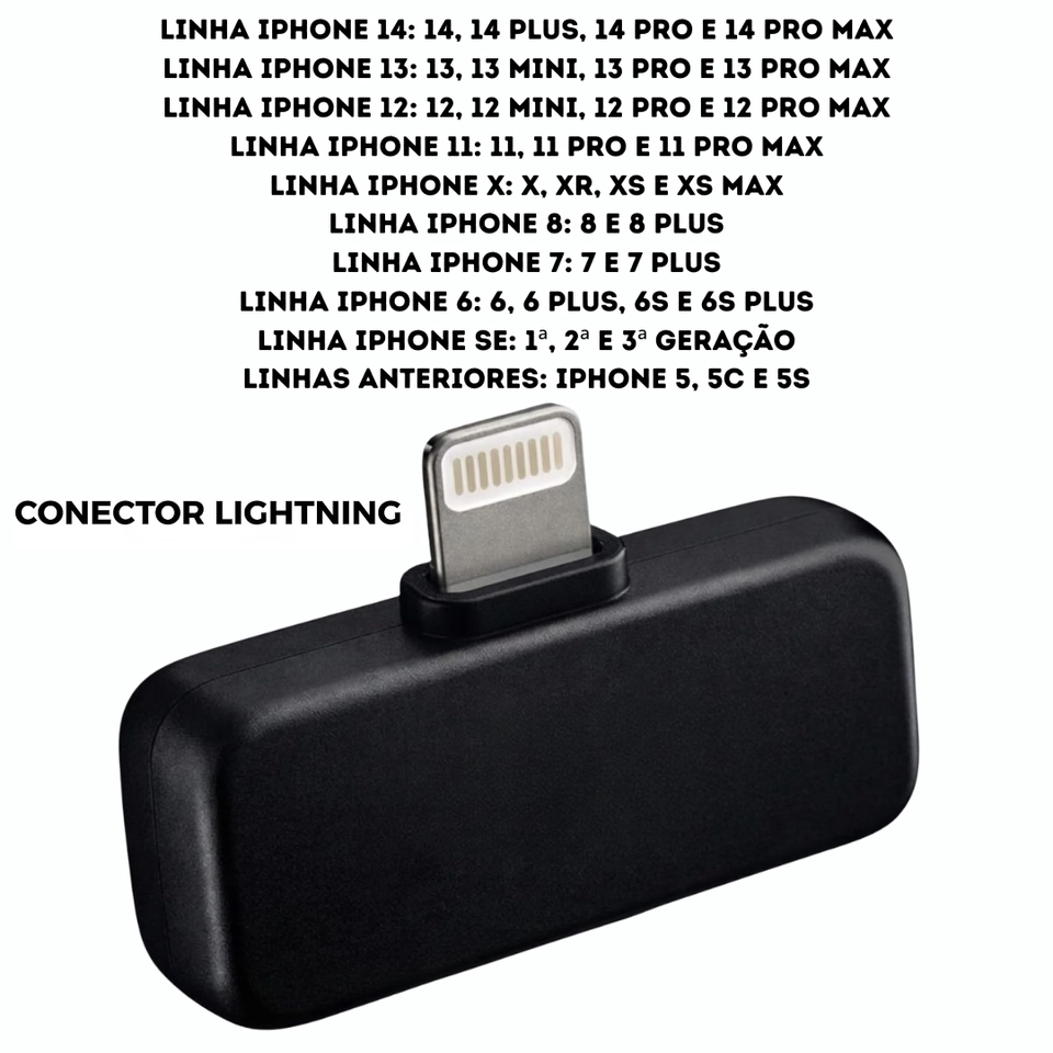 Microfone Lapela Redondo Sem Fio Com Case de Carregamento Duplo ONEX Profissional Portátil – Littjining Compatível com iPhone 5/6/7/8/9/X/XR/XS/11/12/13/14 - imagem 4