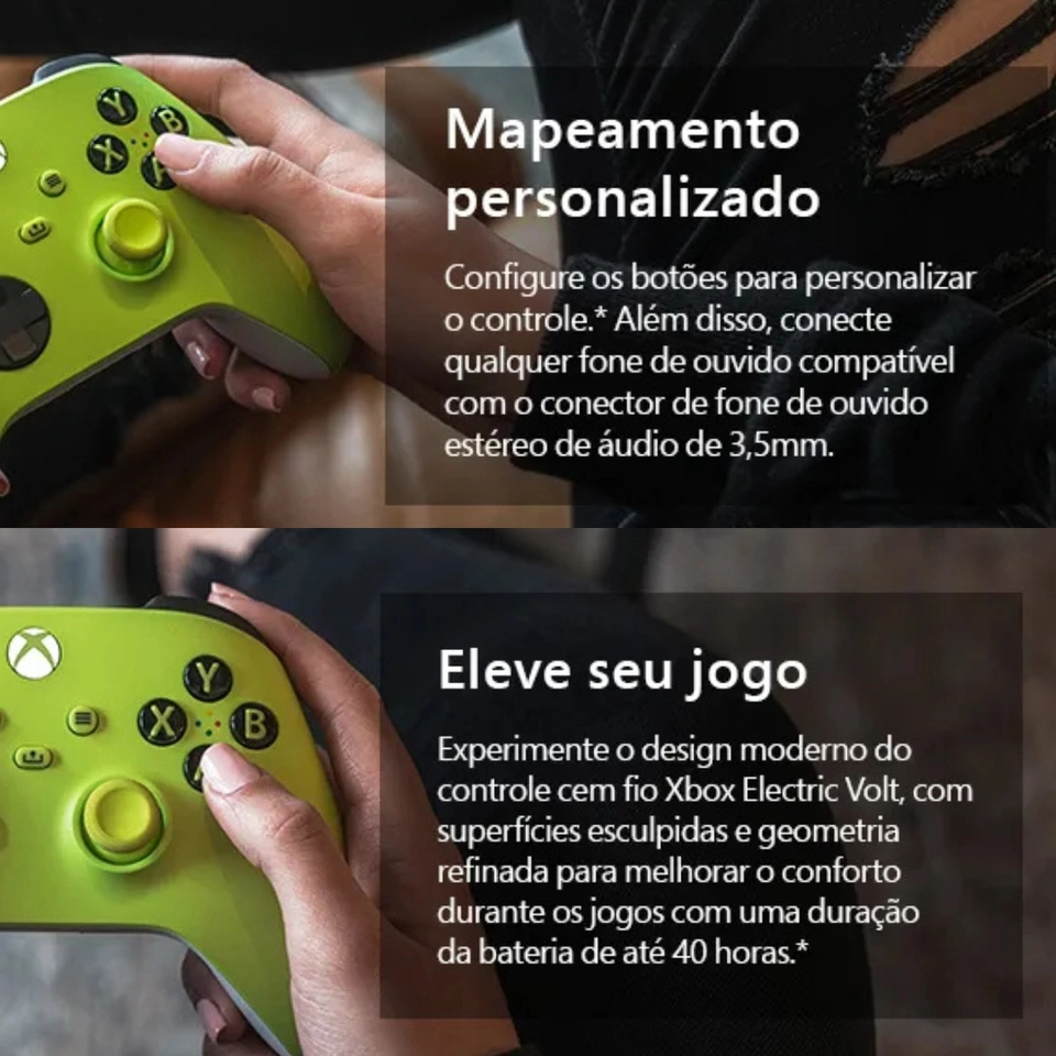 Controle joystick sem fio Microsoft Wireless Controller Series X|S Series X e S electric volt ( ORIGINAL ) - 4