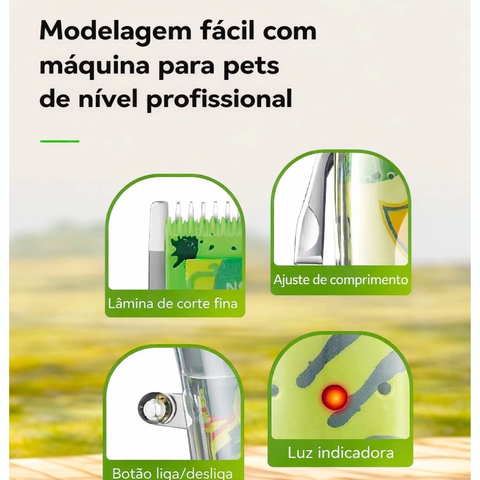 Kemei de cortar Pelos Pets e animais de estimação Bivolt sem fio 110V220V km-cw2100 Máquina 2026 - 5