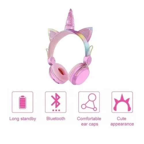 Fone De Ouvido Sem Fio Bluetooth Unicornio Para Crianças - 7