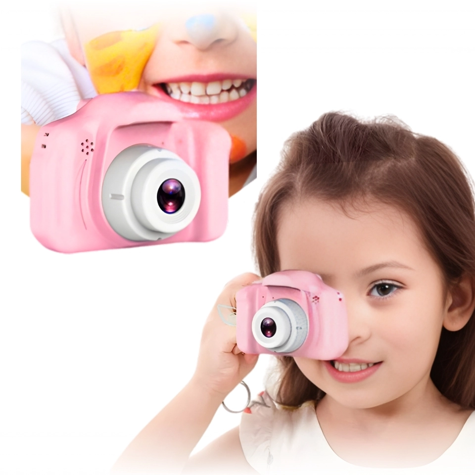 Mini Câmera Digital De 2 Polegadas Com Tela HD Recarregável Para Crianças , Brinquedos Fotográficos Fofos - 2